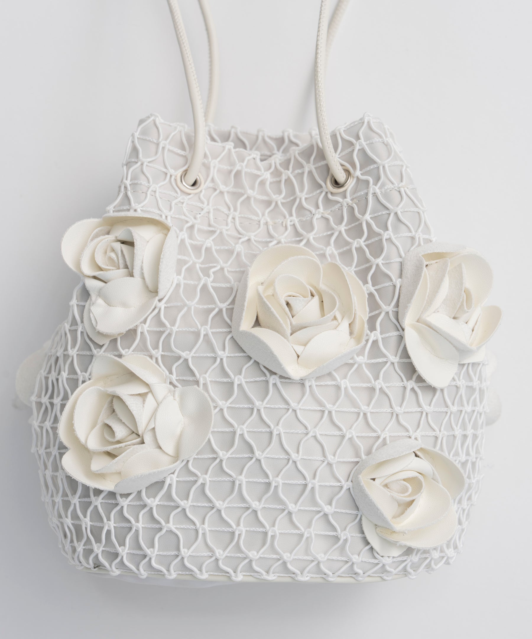 Rose Motif Drawstring Bag