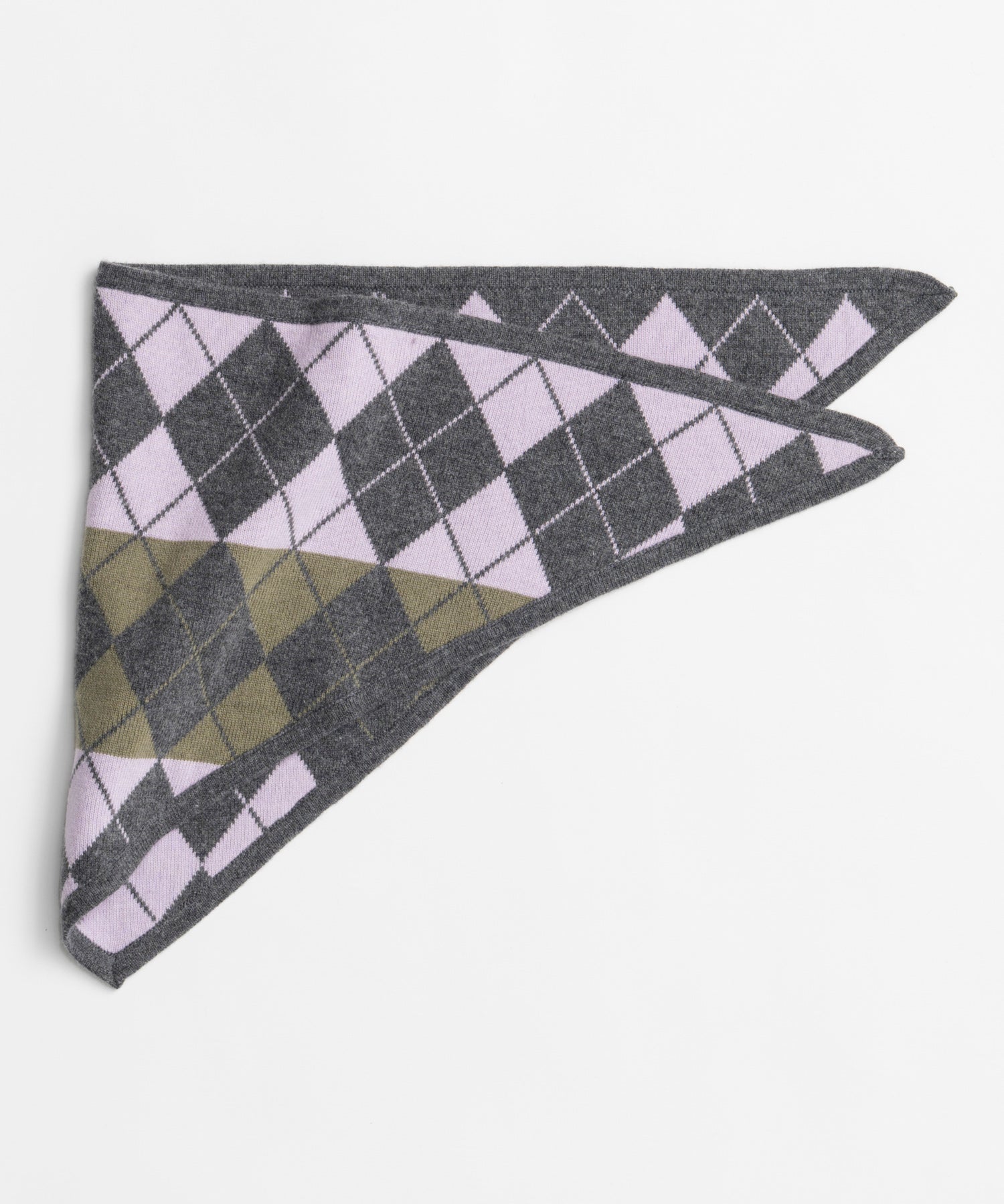 【26WINTER COLLECTION】Drop needle Argyle Knit Babushka