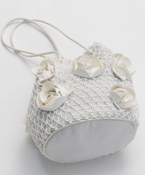 Rose Motif Drawstring Bag