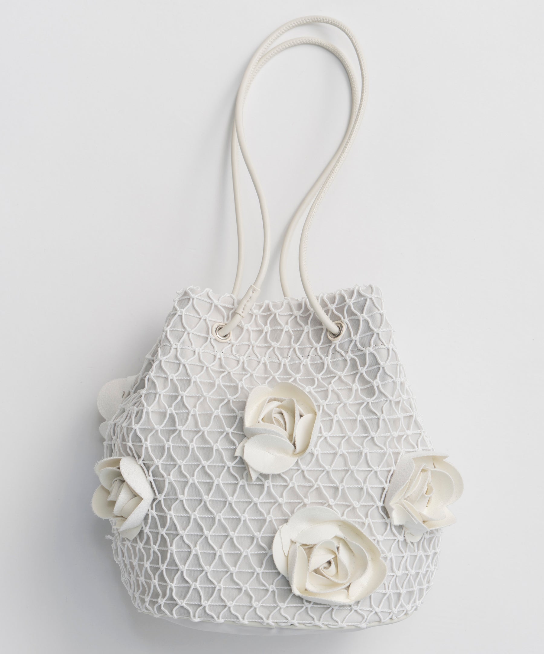 Rose Motif Drawstring Bag