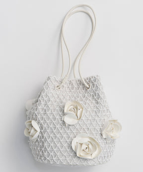 Rose Motif Drawstring Bag
