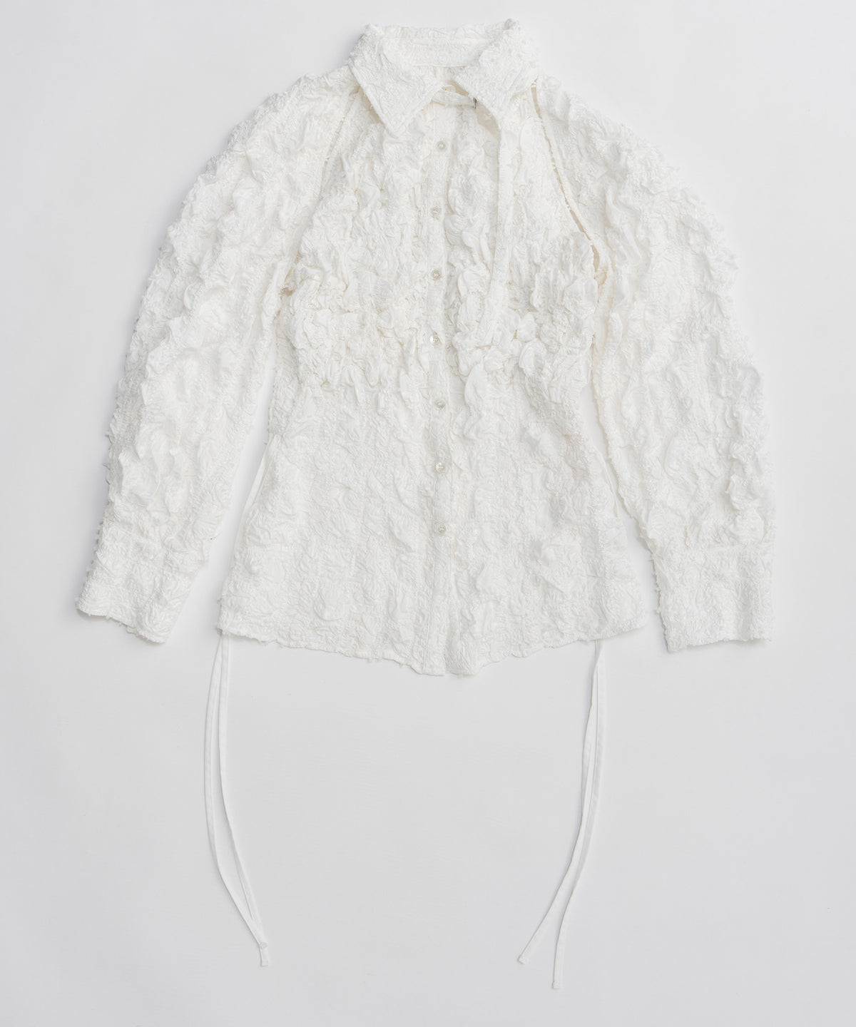 【26SPRING PRE-ORDER】Shirring Fabric Shape Shirt