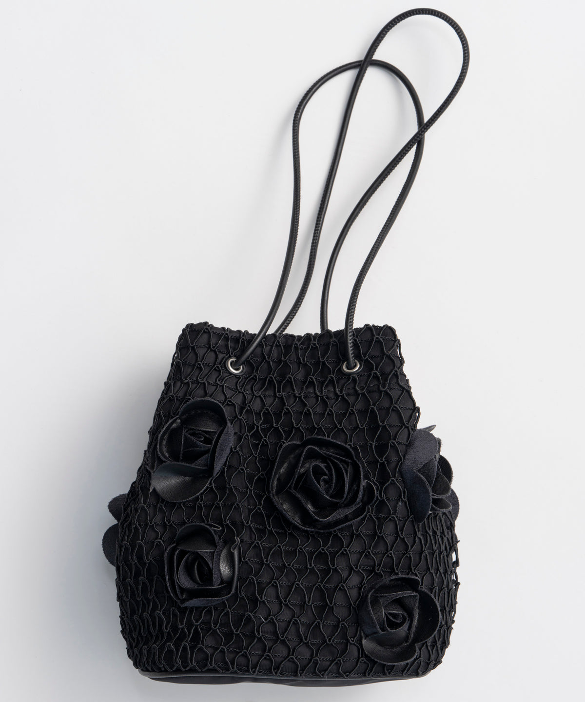 Rose Motif Drawstring Bag
