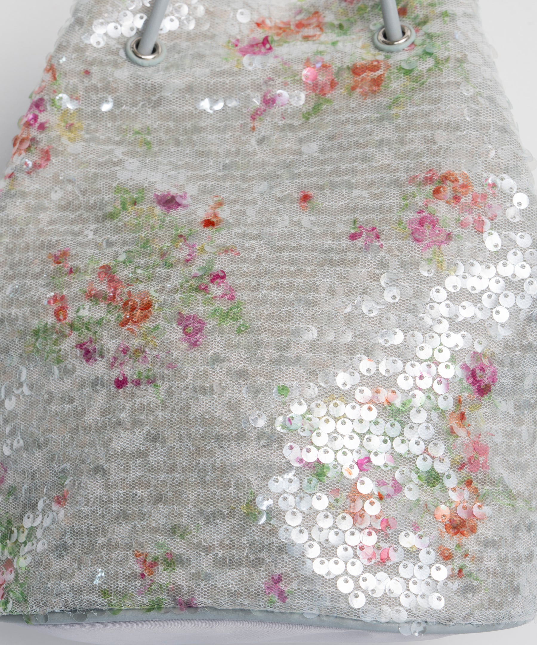 Flower Sequin Drawstring Bag