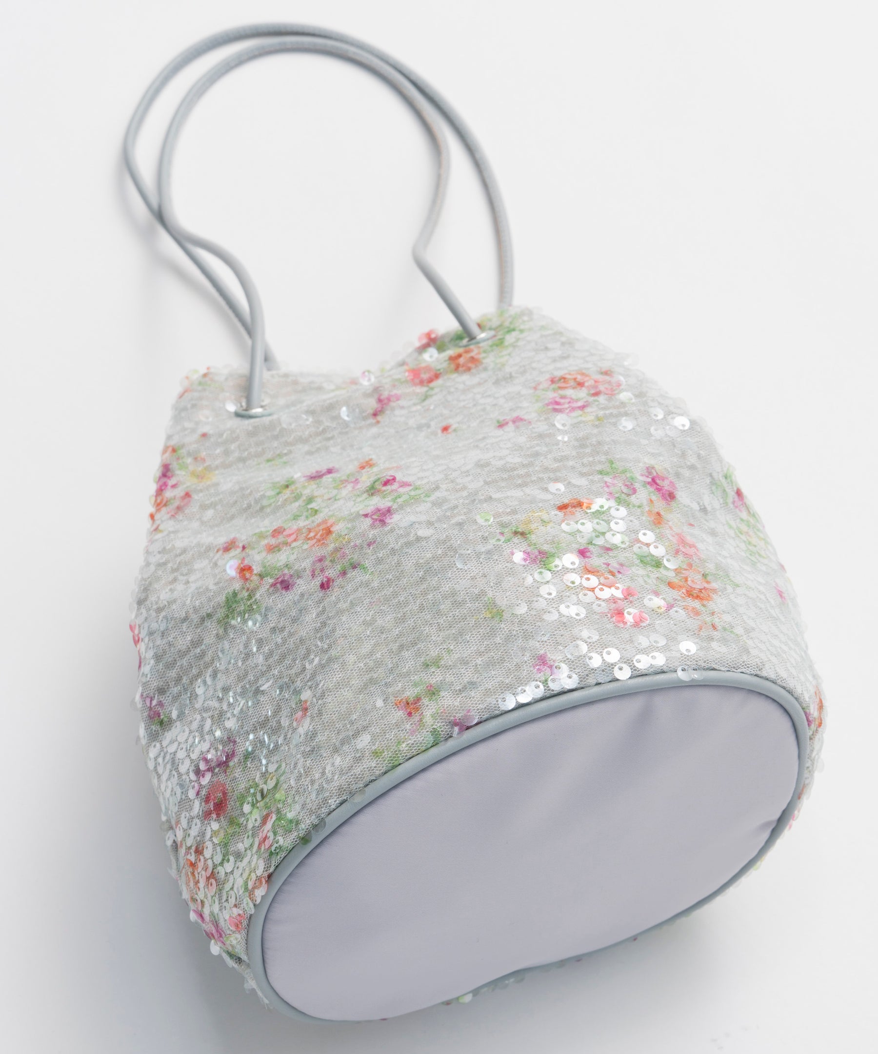 Flower Sequin Drawstring Bag
