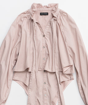 [26SPRING PRE-ORDER] 러플 셔츠 바디수트