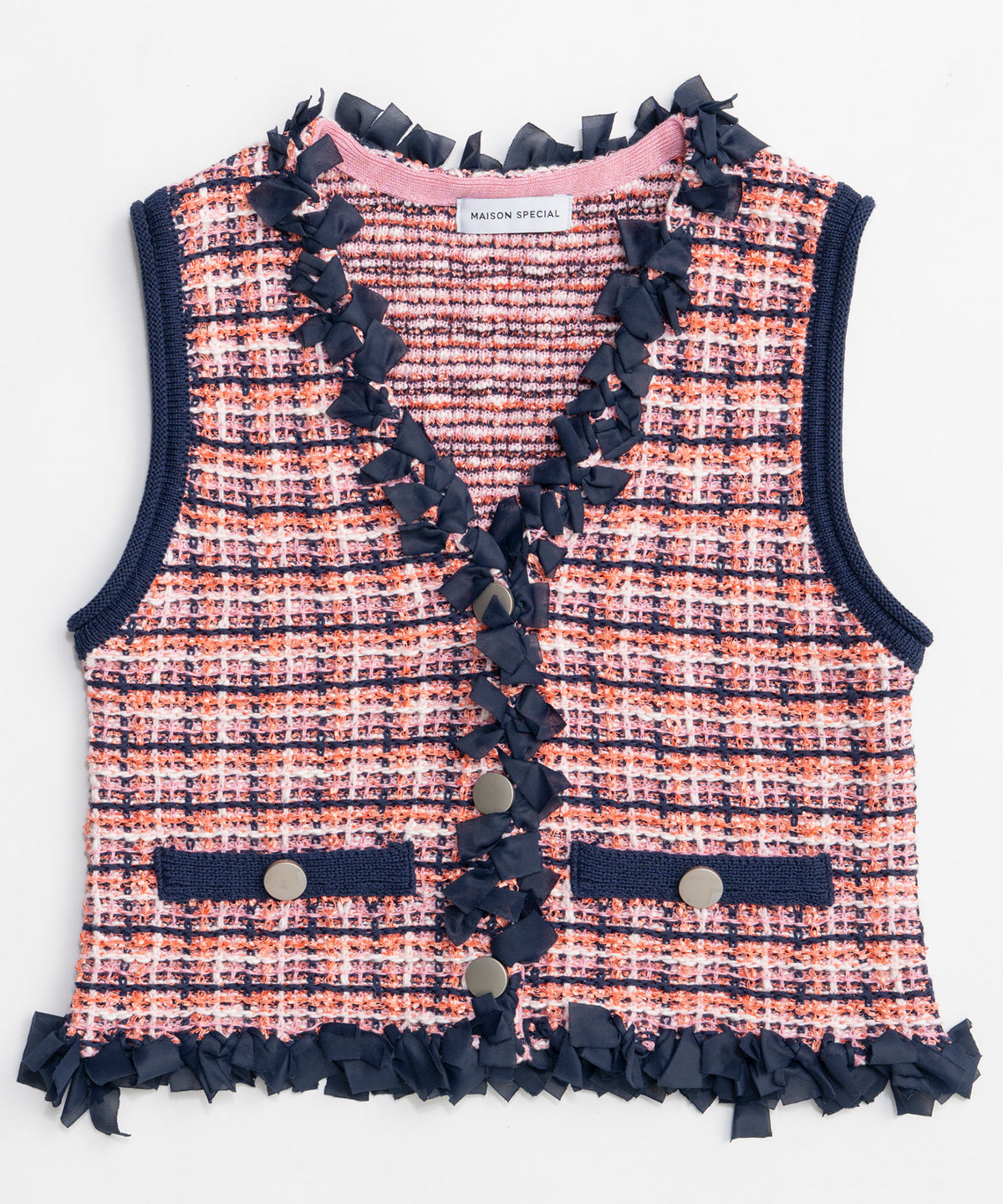 【26SPRING PRE-ORDER】Tweed Knit Vest