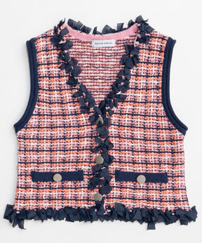 【26SPRING PRE-ORDER】Tweed Knit Vest