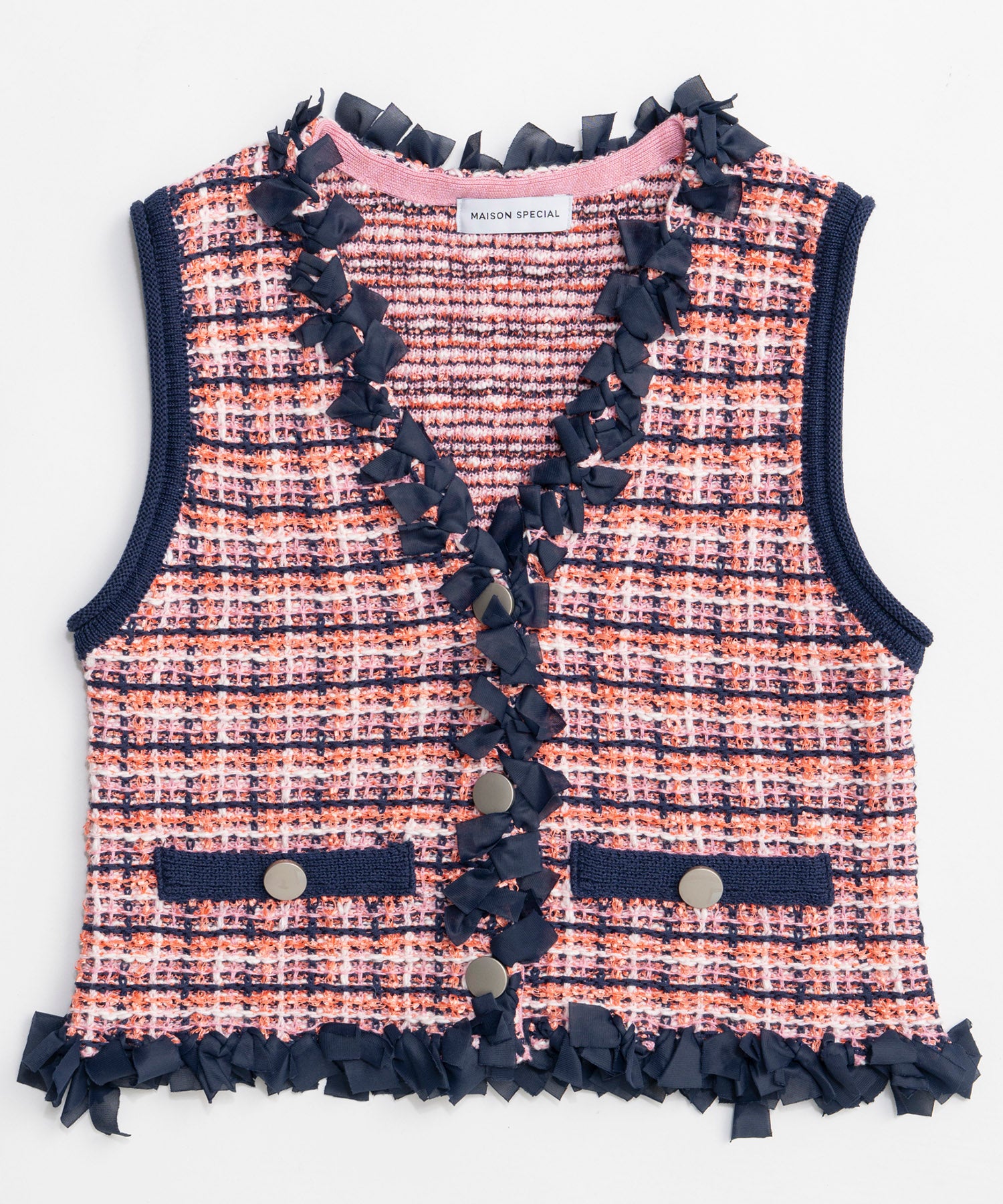 【26SPRING PRE-ORDER】Tweed Knit Vest