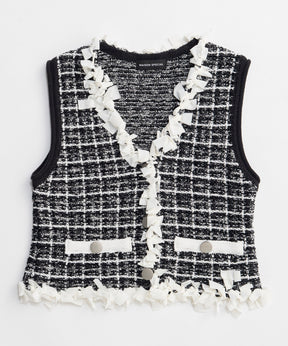 【26SPRING PRE-ORDER】Tweed Knit Vest