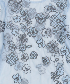 【26SPRING PRE-ORDER】Flower Embroidery Sheer Tops