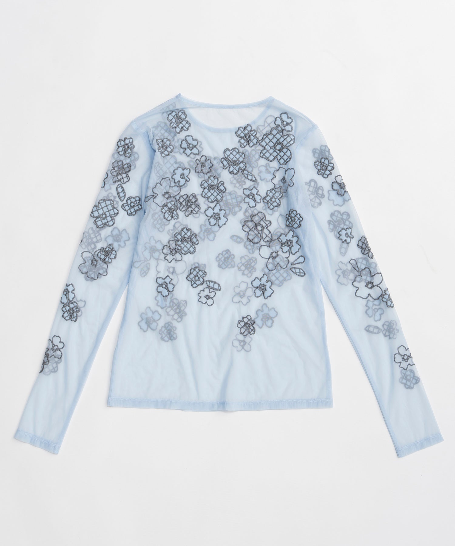 【26SPRING PRE-ORDER】Flower Embroidery Sheer Tops