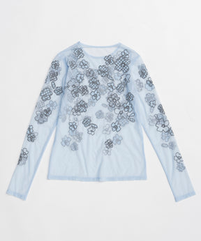 【26SPRING PRE-ORDER】Flower Embroidery Sheer Tops