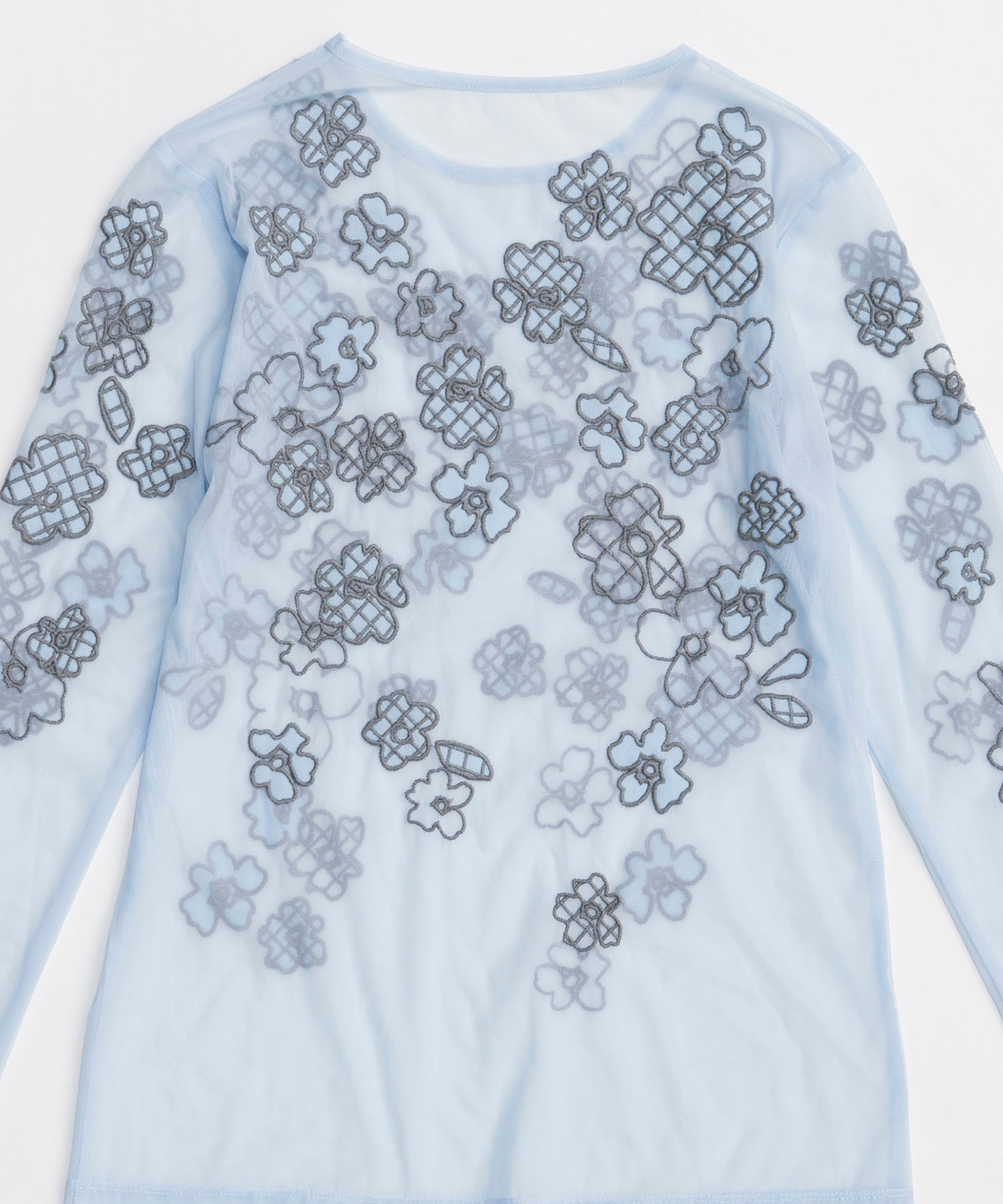 【26SPRING PRE-ORDER】Flower Embroidery Sheer Tops
