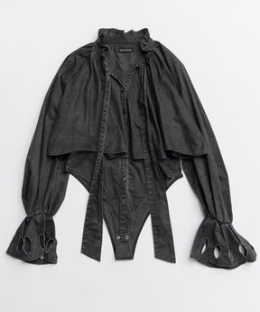 [26SPRING PRE-ORDER] 러플 셔츠 바디수트