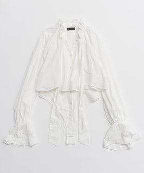 [26SPRING PRE-ORDER] 러플 셔츠 바디수트