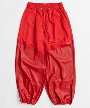 [26WINTER COLLECTION] 纯素皮革对接休闲裤