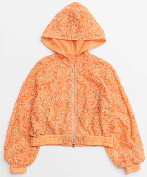 【26SPRING PRE-ORDER】Hooded lace parka