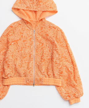 【26SPRING PRE-ORDER】Hooded lace parka