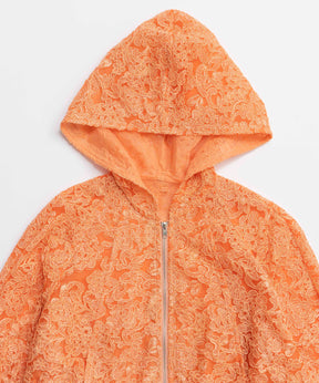 【26SPRING PRE-ORDER】Hooded lace parka