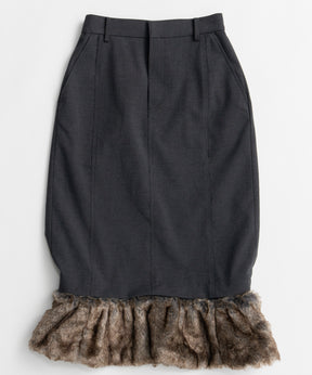 【26WINTER PRE-ORDER】Fur Hem 2WAY Skirt