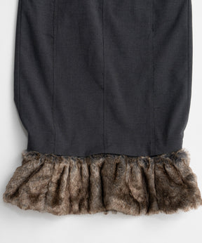 【26WINTER PRE-ORDER】Fur Hem 2WAY Skirt