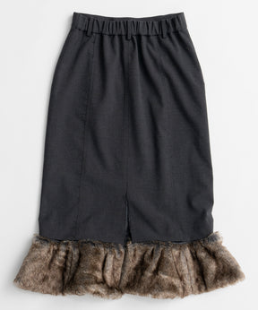【26WINTER PRE-ORDER】Fur Hem 2WAY Skirt