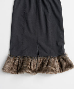 【26WINTER PRE-ORDER】Fur Hem 2WAY Skirt