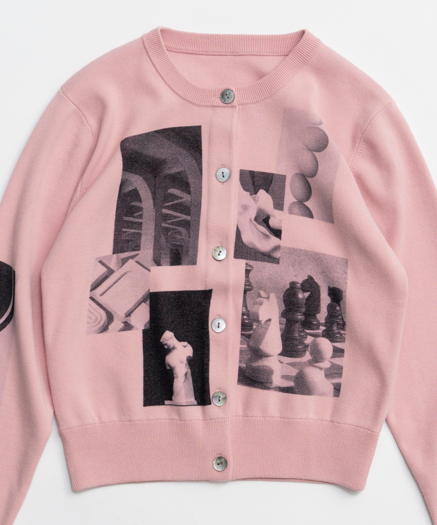【26SPRING PRE-ORDER】Photo Collage Compact Knit Cardigan