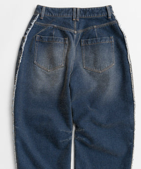 【26WINTER COLLECTION】Chenille Wide Baggy Denim