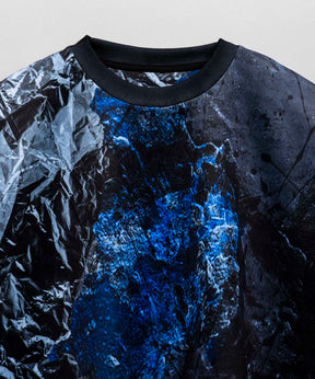 Prime-Over Multi Design Print Crew Neck Sweat Pullover