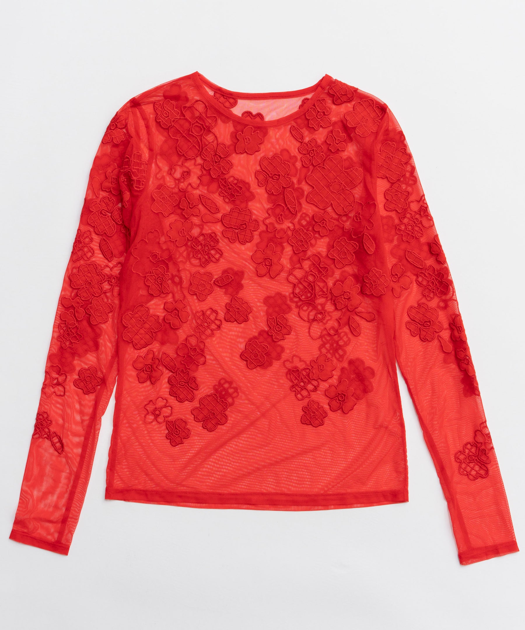 【26SPRING PRE-ORDER】Flower Embroidery Sheer Tops