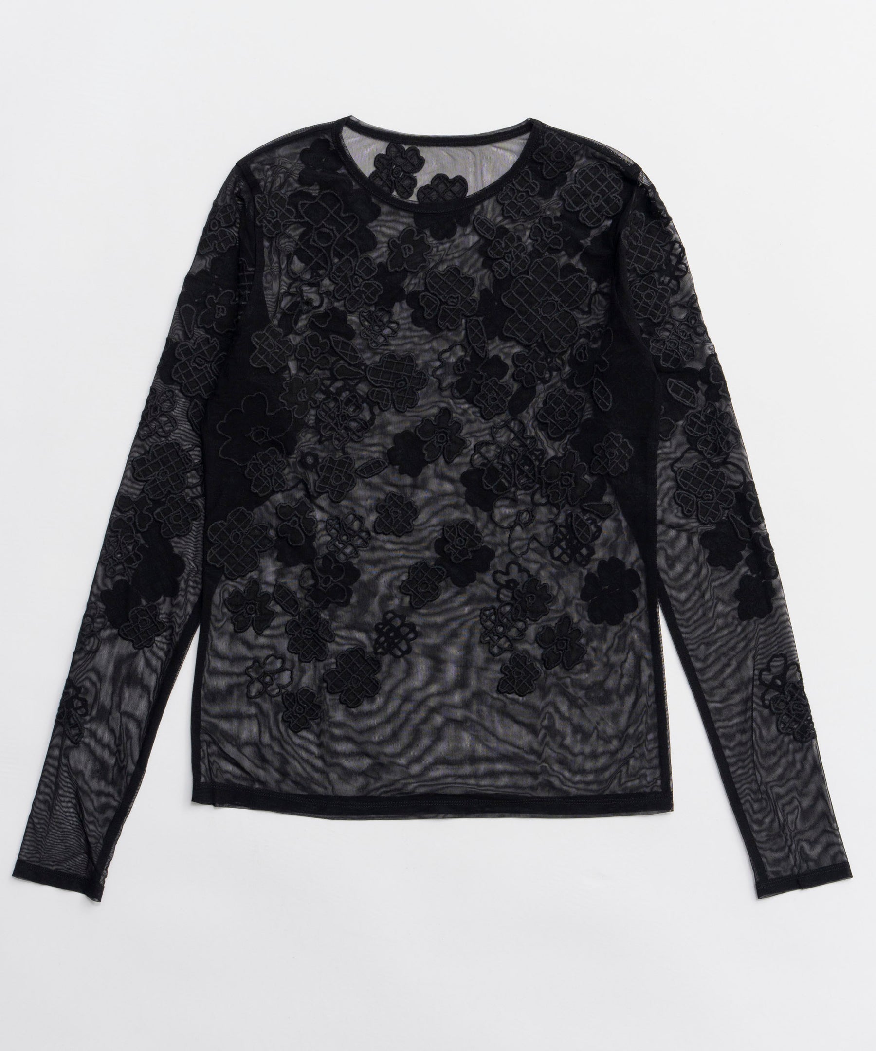 【26SPRING PRE-ORDER】Flower Embroidery Sheer Tops