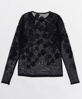 【26SPRING PRE-ORDER】Flower Embroidery Sheer Tops