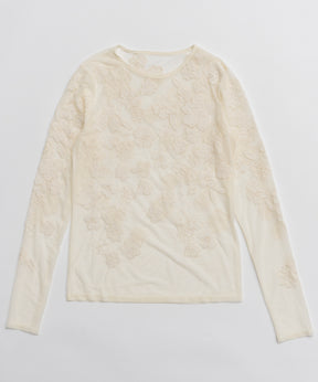 【26SPRING PRE-ORDER】Flower Embroidery Sheer Tops