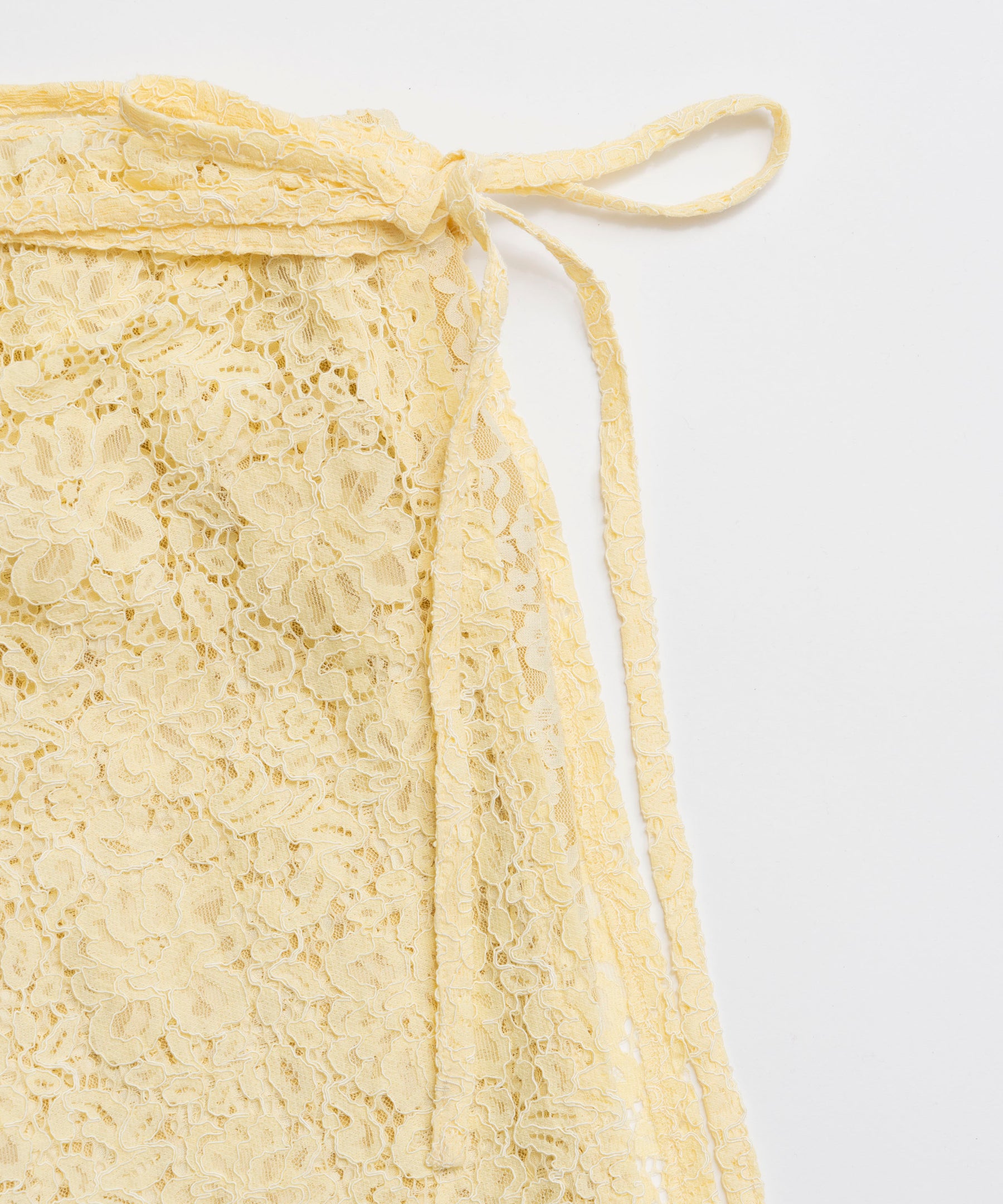 [26SPRING PRE-ORDER] 사이드 개더 랩 레이스 스커트 팬츠