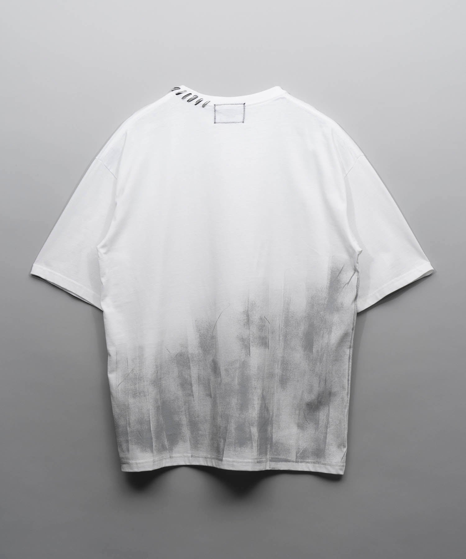 [24SS Pre-Order] Abstract Hand-Rolling Printed Oversized Stitched Crew Neck T-Shirt
