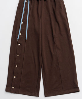 Button Slit Turn-Back Sweat Pants