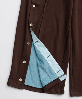 Button Slit Turn-Back Sweat Pants