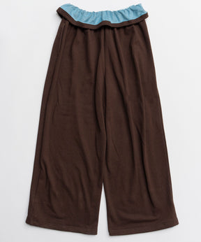 Button Slit Turn-Back Sweat Pants