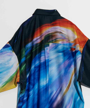 [COLLABORATION Item] IDEAS and Painting Abstract Prime-Over Short Sleeve Shirt