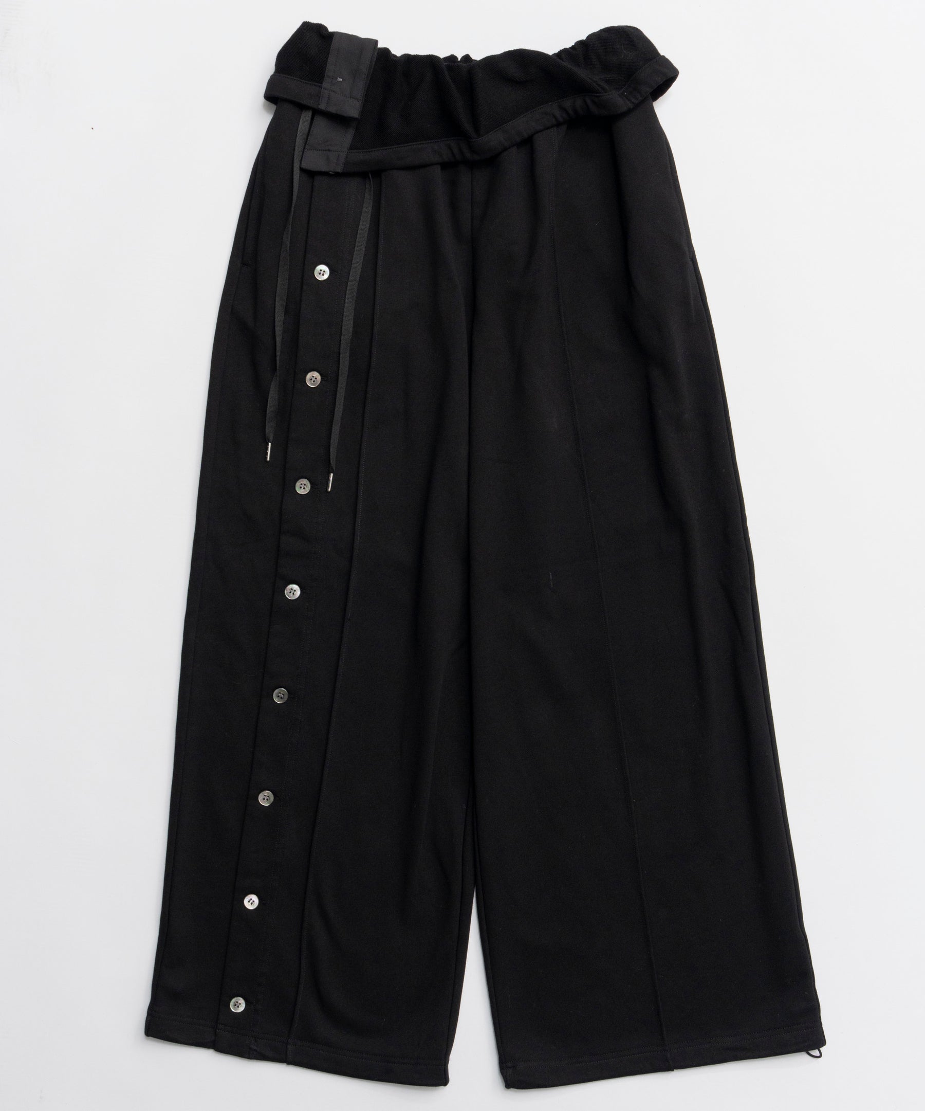 Button Slit Turn-Back Sweat Pants