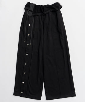 Button Slit Turn-Back Sweat Pants