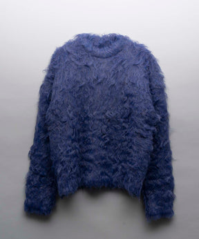 [24AW Pre-Order] Prime-Over Mixed Color Shaggy Crew Neck Knit Pullover.