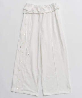 Button Slit Turn-Back Sweat Pants