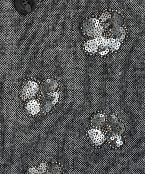 【26WINTER PRE-ORDER】Sequin Embroidered Tweed Midi Coat