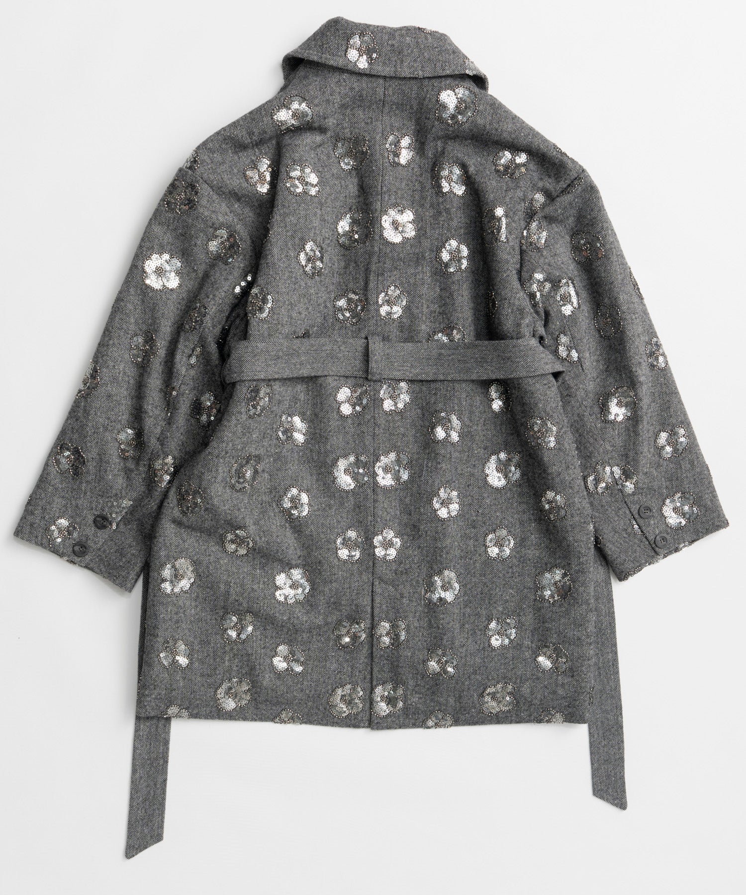 【26WINTER PRE-ORDER】Sequin Embroidered Tweed Midi Coat