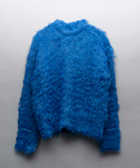 [24AW Pre-Order] Prime-Over Mixed Color Shaggy Crew Neck Knit Pullover.