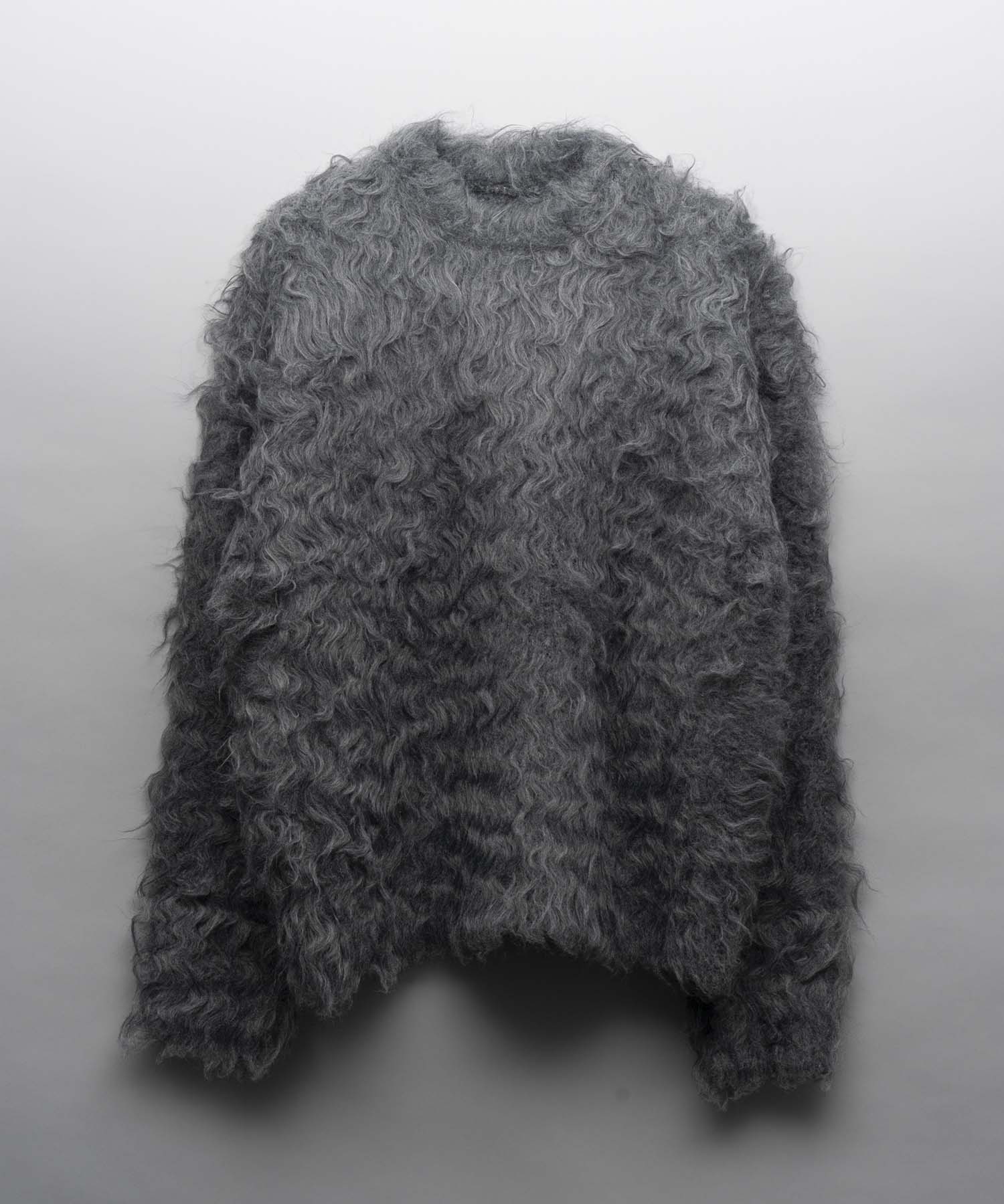 [24AW Pre-Order] Prime-Over Mixed Color Shaggy Crew Neck Knit Pullover.