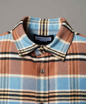 [意大利死库织物]原始的常规领绒布衬衫